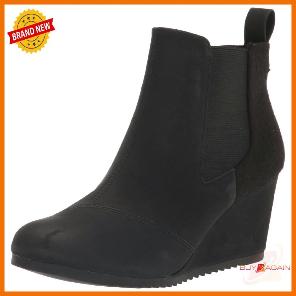 Women's Ankle Boots With Memory Foam, 2.75" Wedge Heel, Easy On/Off